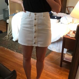 White Denim Skirt